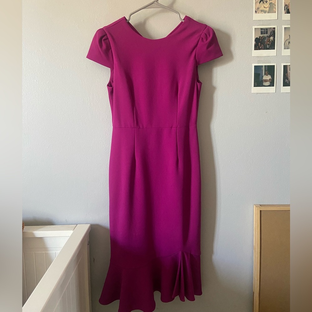 Betsy Johnson Fuchsia MIDI Cocktail Formal Dress